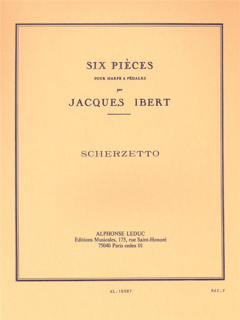 Ibert: Six Pieces for Harp - No. 2 Scherzetto
