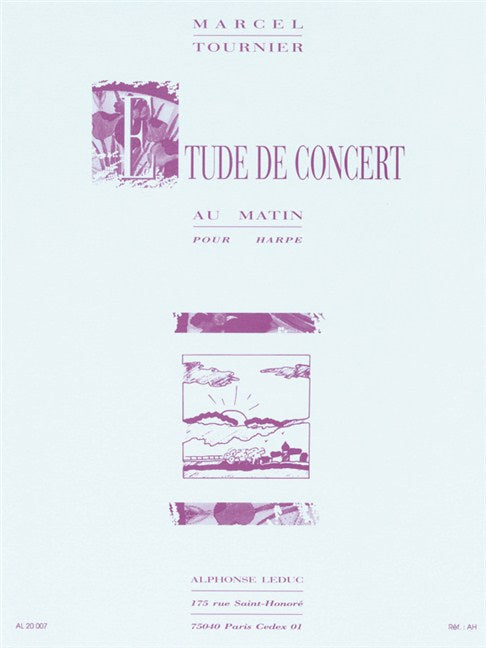 Tournier: Au Matin - Etude de Concert for Harp