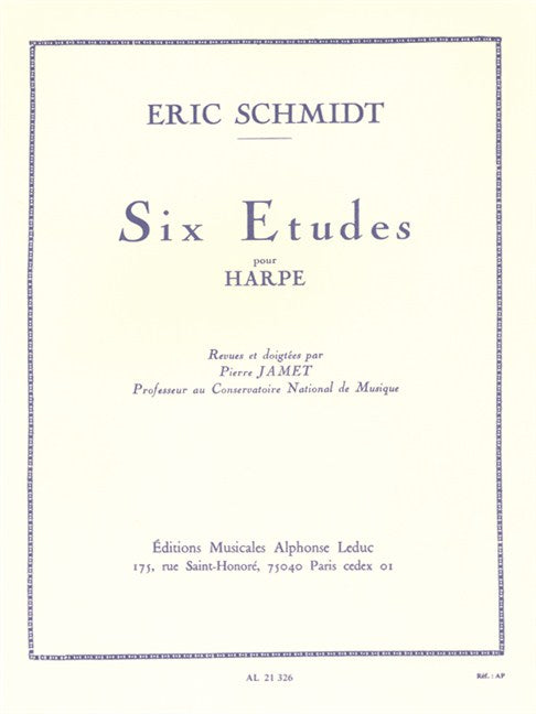 Schmidt: Six Etudes for Harp