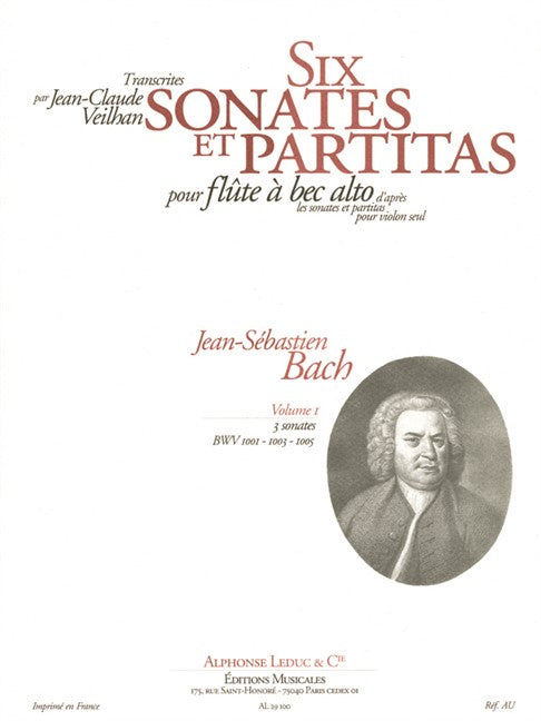 J. S. Bach: 6 Violin Sonatas & Partitas - Volume 1 for Alto Recorder