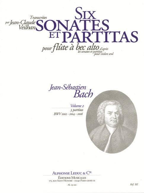 Bach, J.S.: 6 Violin Sonatas & Partitas - Volume 2 for Alto Recorder