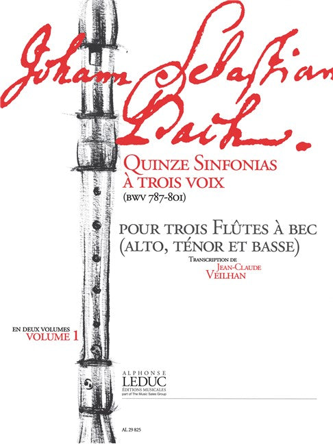 Bach, J.S.: 15 Sinfonias for Recorder Trio - Volume 1
