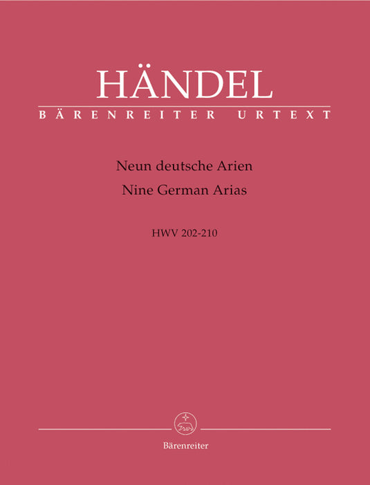 Handel: 9 German Arias for Soprano, Solo Instrument and Basso Continuo
