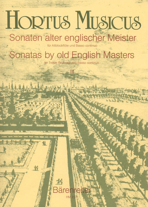 Various: Sonatas by Old English Masters for Treble Recorder and Basso Continuo, Vol. 3