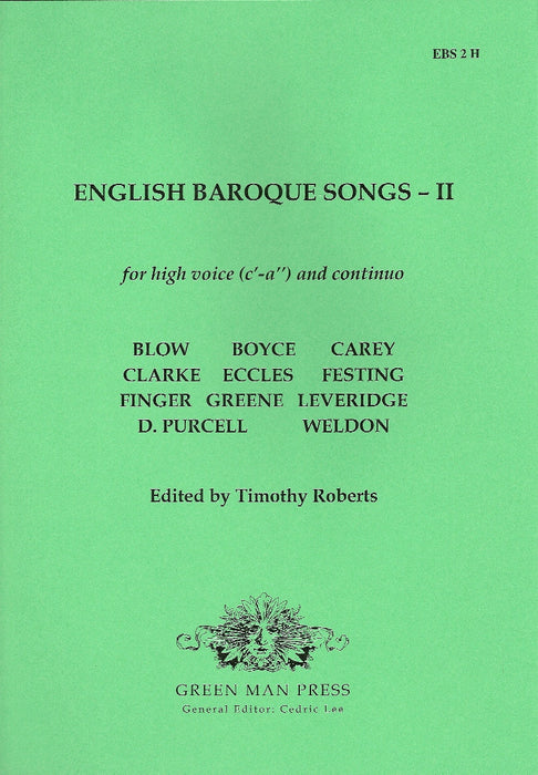 Various: English Baroque Songs for High Voice- Volume II