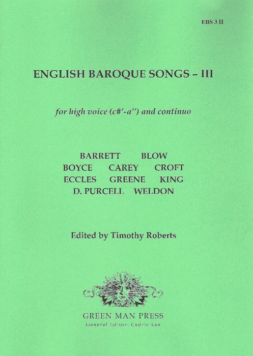Various: English Baroque Songs for High Voice- Volume III