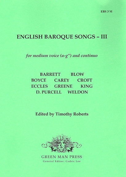 Various: English Baroque Songs for Medium Voice- Volume III