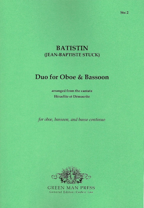 Batistin (Stuck): Duo for Oboe, Bassoon and Basso Continuo