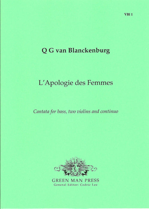 Van Blanckenburg: L’Apologie des Femmes