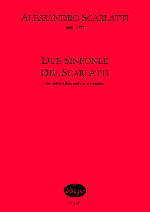 Scarlatti: Two Sinfonias for Treble Recorder and Basso Continuo