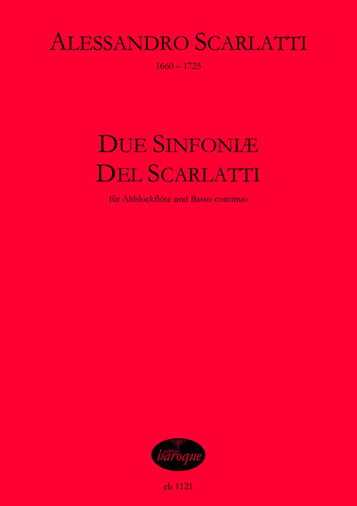 Scarlatti: Two Sinfonias for Treble Recorder and Basso Continuo