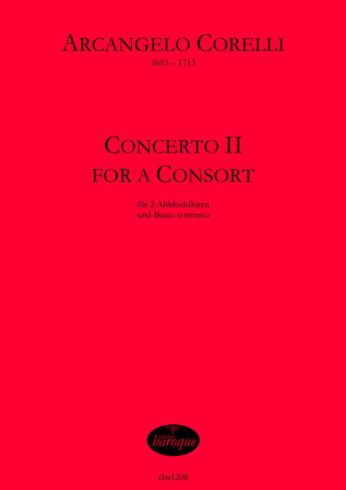 Corelli: Concerto II for 2 Treble Recorders and Basso Continuo