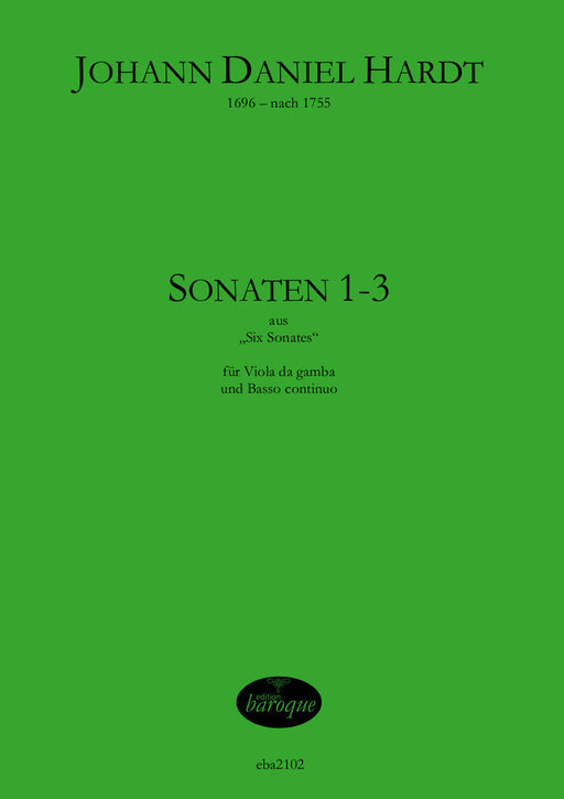 Hardt: Sonatas 1-3 for Viola da Gamba and Basso Continuo