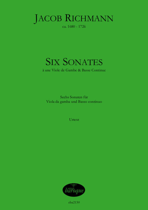Richmann: 6 Sonatas for Viola da Gamba and Basso Continuo