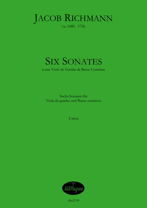 Richmann: 6 Sonatas for Viola da Gamba and Basso Continuo