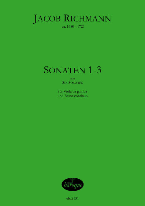 Richmann: Sonatas 1-3 for Viola da Gamba and Basso Continuo