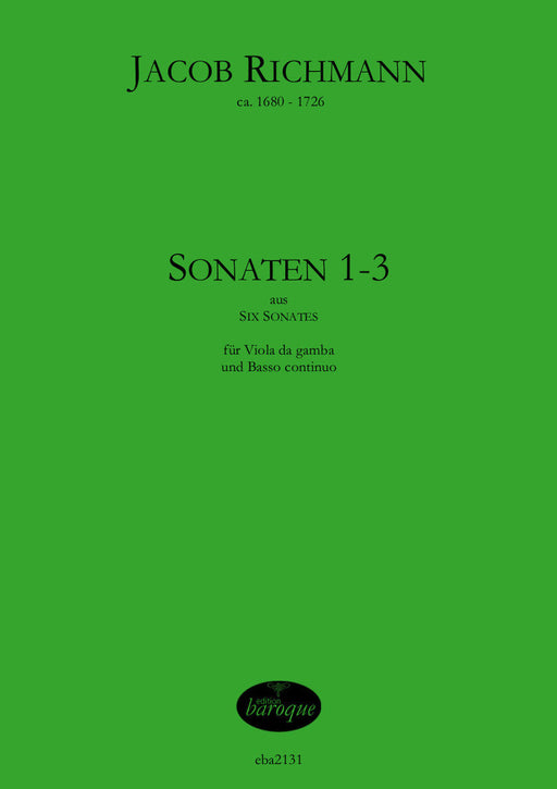 Richmann: Sonatas 1-3 for Viola da Gamba and Basso Continuo