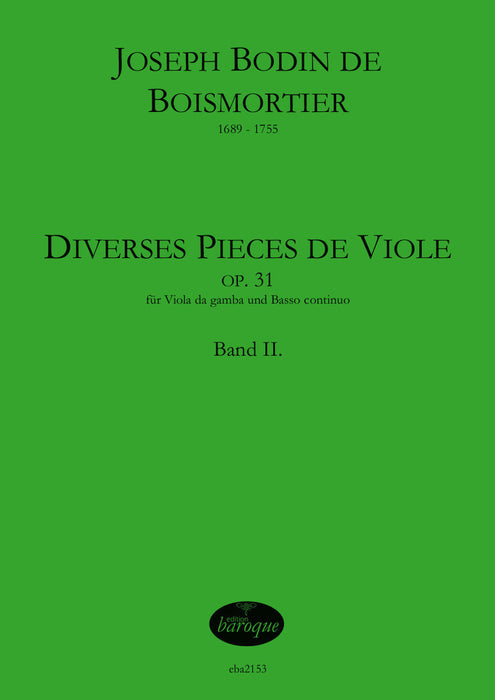 Boismortier: Diverses Pièces de Viole, Op. 31, Vol. 2