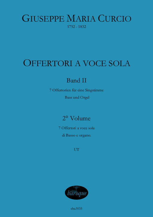 Curcio: Offertori a voce sola, Vol. 2 for Bass and Organ