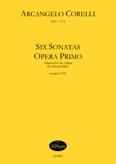 Corelli: Six Sonatas from Opus I Adapted for the Organ