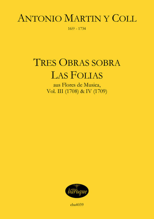 Martin Y Coll: Tres Obras sopra Las Follias