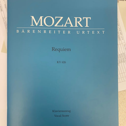 Mozart: Requiem K626 Vocal Score (Latin)