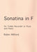 Milford: Sonatina in F for Treble Recorder and Piano