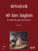 Bingham: 40 Airs Anglois for Treble Recorder and Basso Continuo