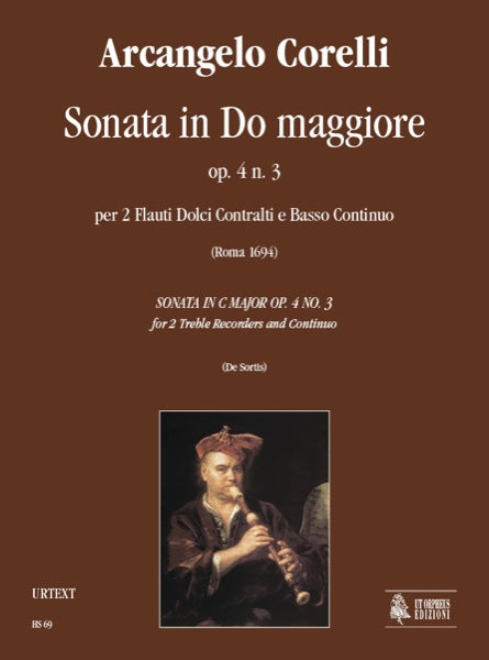 Corelli: Sonata in C Major Op. 4 No. 3 for 2 Treble Recorders and Basso Continuo